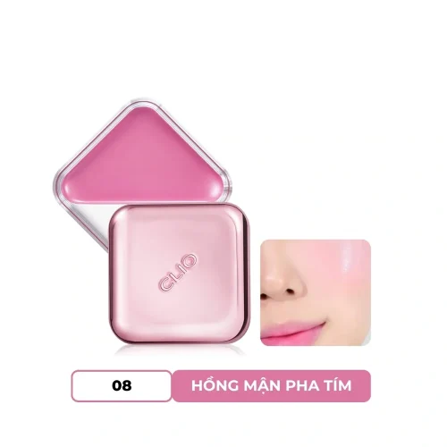 Son Bóng Má Hồng Clio Essential Lipcheek 2in1 - 08 Bubbly Plum