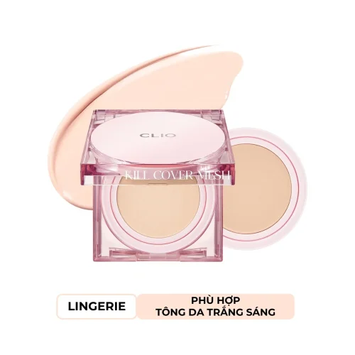 Phấn Nước Clio Kill Cover Mesh Glow SPF50+ PA++++ #2 Lingerie (Kèm lõi refill)