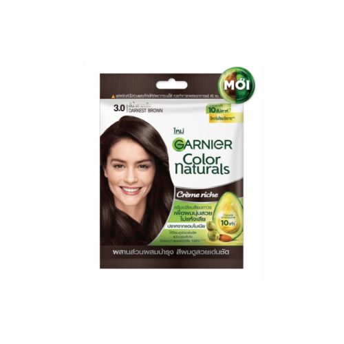Kem Nhuộm Tóc Gariner Color Naturals Creme Riche Màu 3 - Nâu Tự Nhiên (gói)